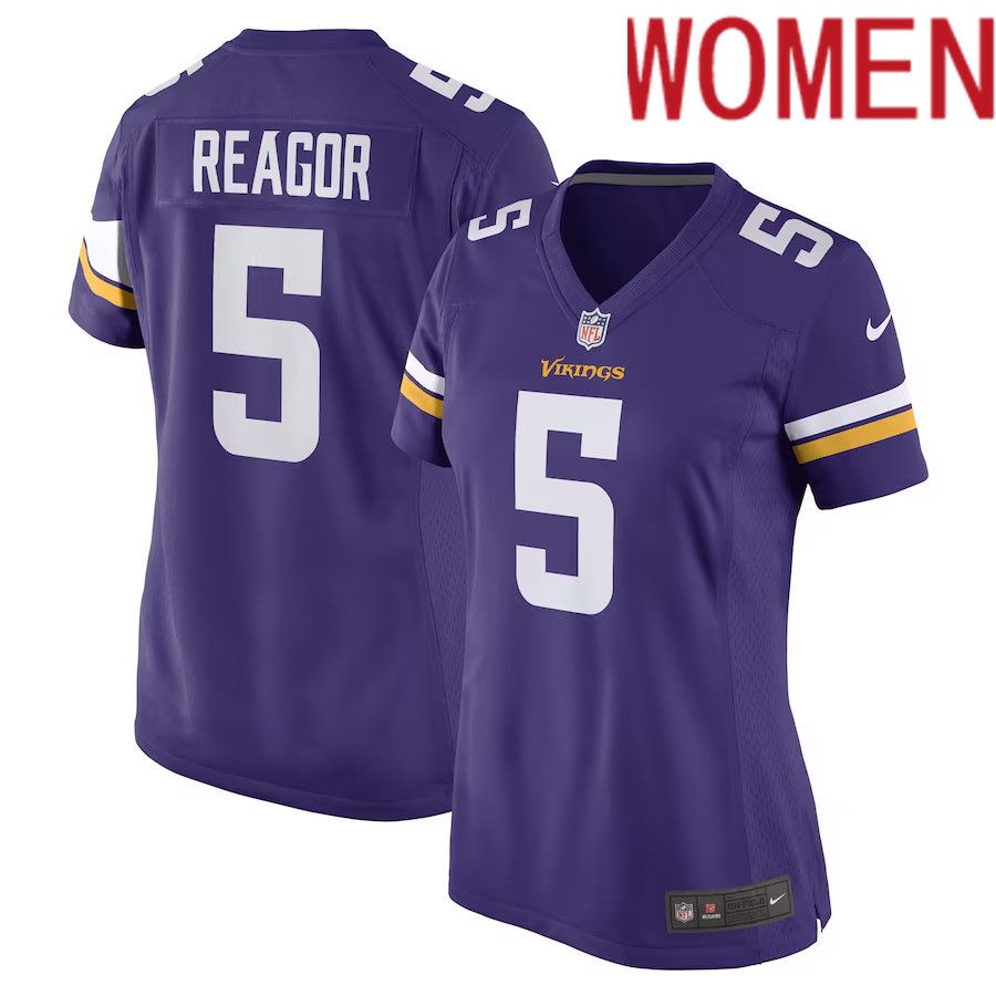 Women Minnesota Vikings #5 Jalen Reagor Nike Purple Game Player NFL Jersey->women nfl jersey->Women Jersey